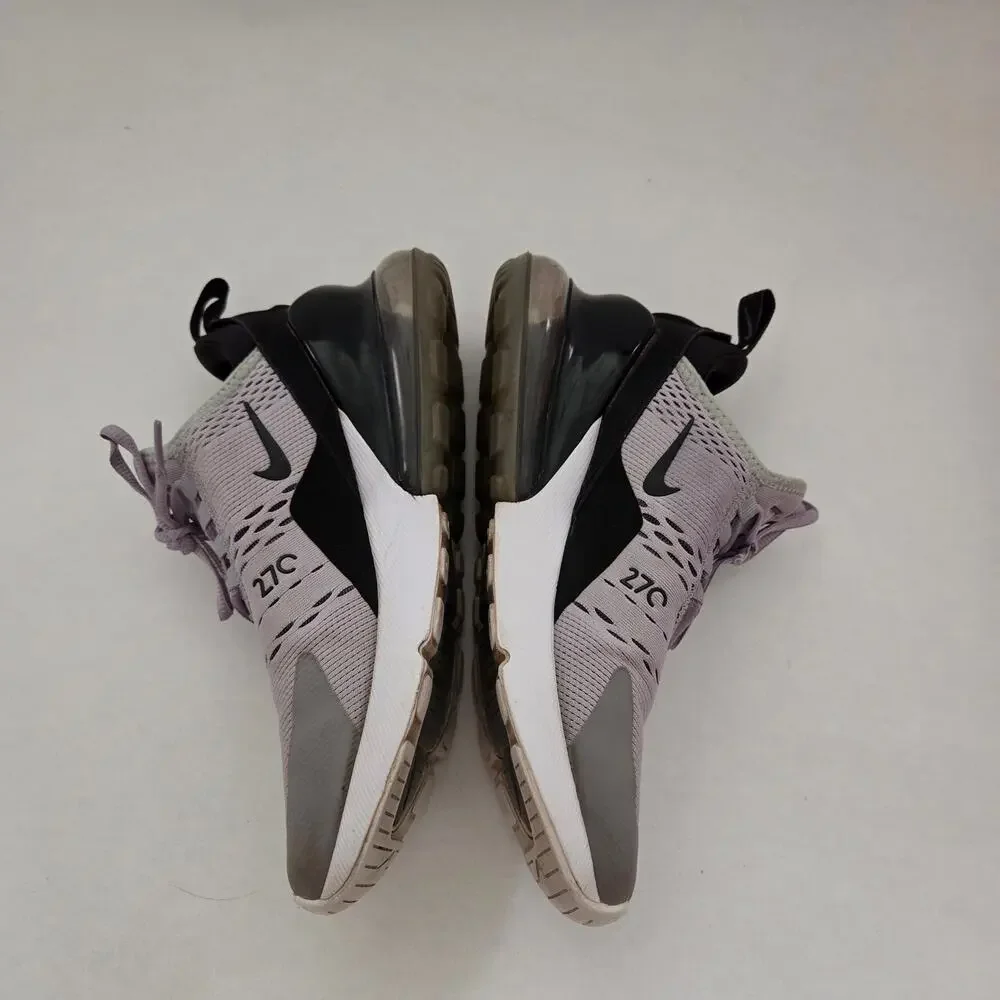 Nike Air Max 270 Women's Sneakers Atmosphere Grey Black Gunsmoke White Sz 7.5